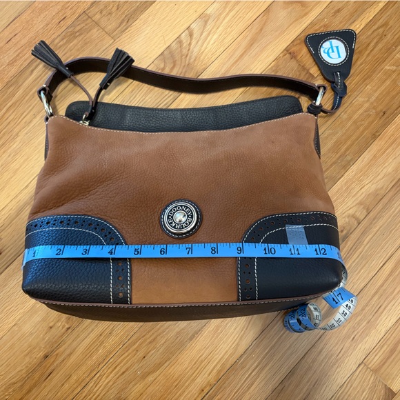 Dooney & Bourke Tan and Black Nubuck Shoulder Bag - Picture 11 of 14